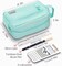 High Capacity Pencil Pen Case, Durable Pencil Bag Pouch Box Organizer Cases, Portable Journaling Supplies with Easy Grip Handle & Loop, Asthetic Supply for Girls Adults, Mint Green
